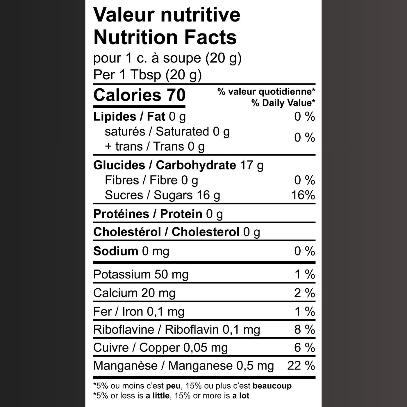 Beurre d'Érable Biologique