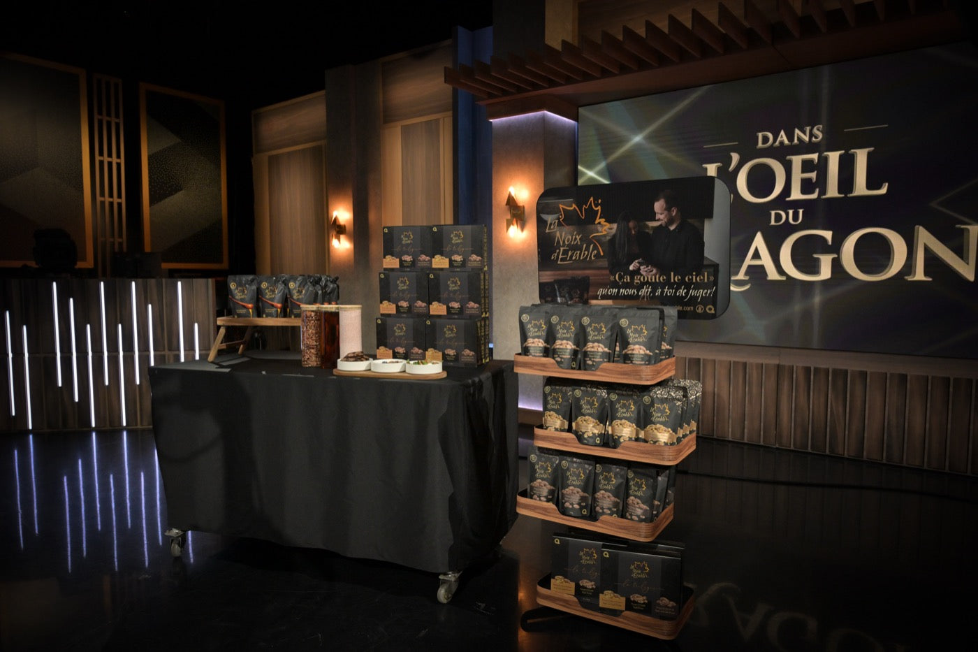 Les produits sur le plateau de Dans l’œil du dragon